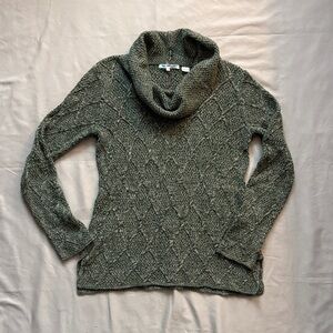 eight eight eight Green Cotton Cowl Neck Textured Sweater Women’s M